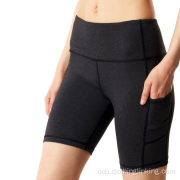 Gawas sa Pocket Non See-through Yoga Shorts